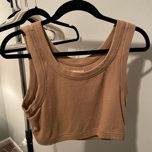Madewell Tan Ribbed Tank Top